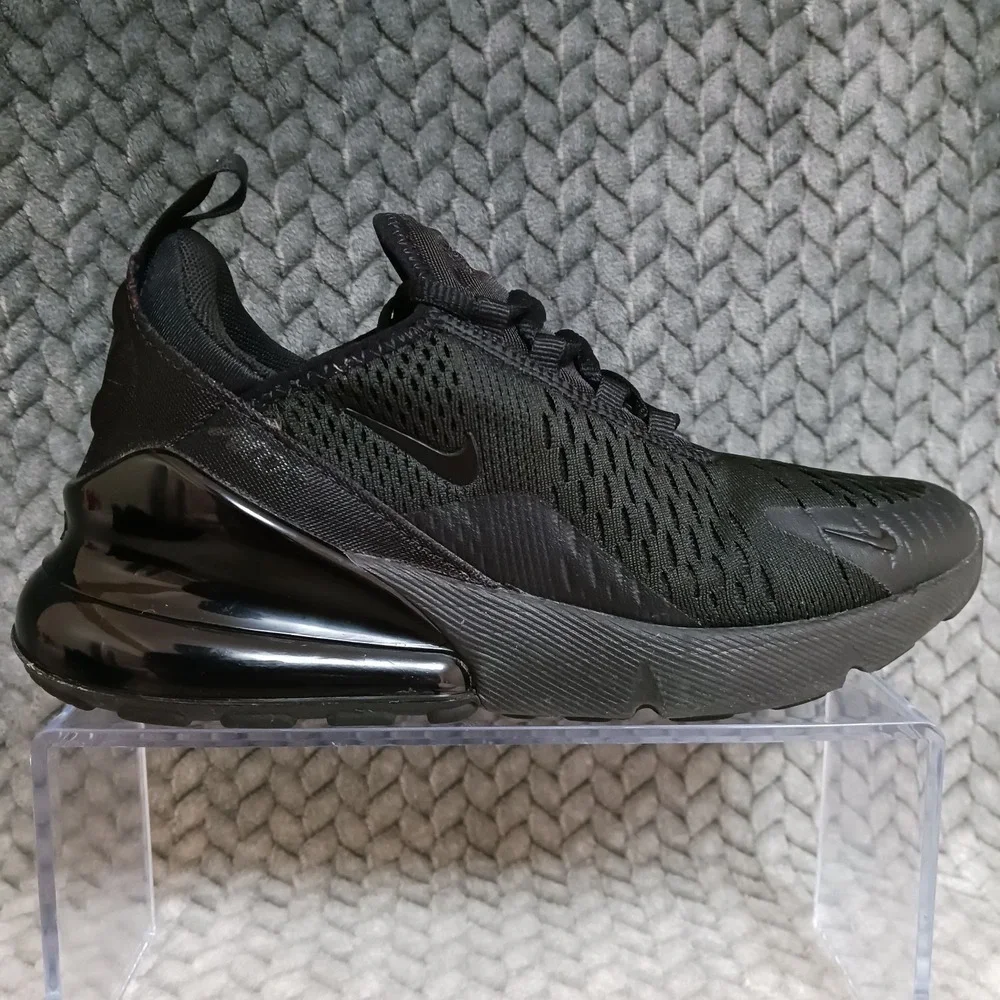 Nike Air Max 270 Black GS Walking Running Sneakers Shoes Size 4.5Y Women's 6